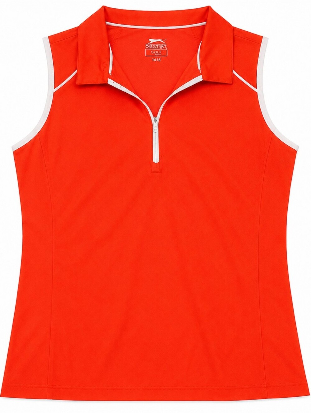 SLAZENGER Sleeveless Orange Polo.